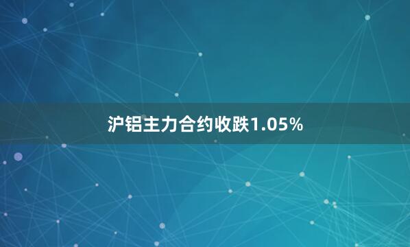 沪铝主力合约收跌1.05%