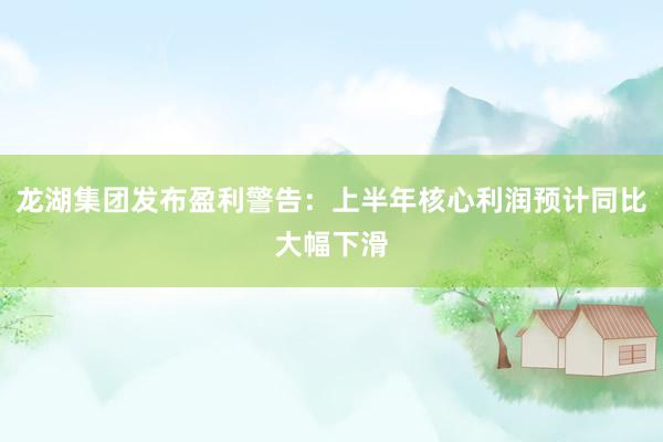 龙湖集团发布盈利警告：上半年核心利润预计同比大幅下滑