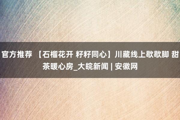 官方推荐 【石榴花开 籽籽同心】川藏线上歇歇脚 甜茶暖心房_大皖新闻 | 安徽网