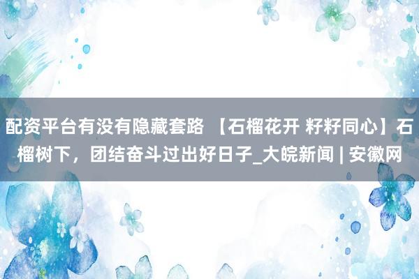 配资平台有没有隐藏套路 【石榴花开 籽籽同心】石榴树下，团结奋斗过出好日子_大皖新闻 | 安徽网