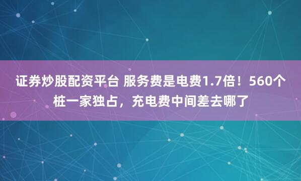 证券炒股配资平台 服务费是电费1.7倍！560个桩一家独占，充电费中间差去哪了